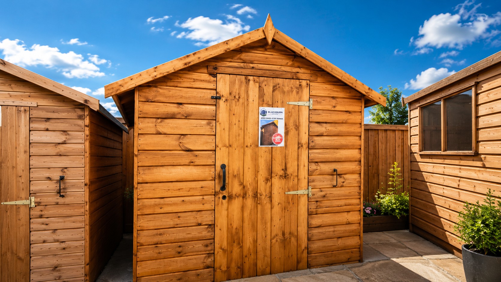 Traditional timber apex shed at Blackburn Sheds
